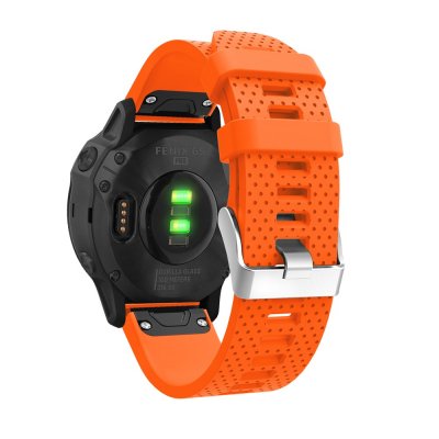 Orange silikonarmband för Garmin Fenix 8 43mm – baksida