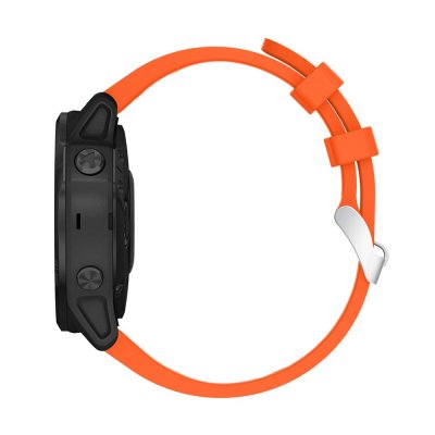 Garmin Fenix 8 43mm orange armband – sett från sidan