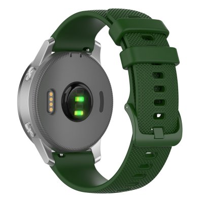 Garmin Vivoactive 4s med grönt armband – baksida av klockan