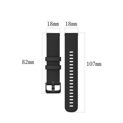 Måttanpassat silikonarmband till Garmin Vivoactive 4s – visad med längd i mm