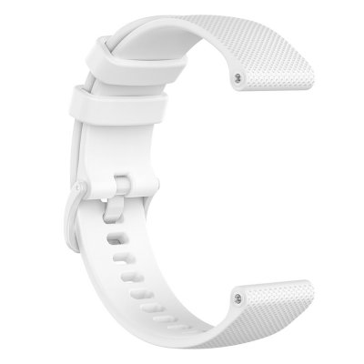 Vitt silikonarmband till Garmin Vivoactive 4s – övre del med spänne