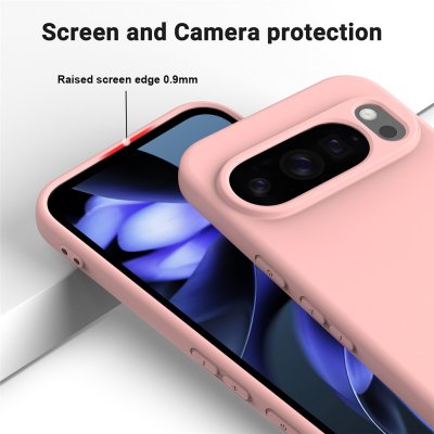 Silikonskal till Google Pixel 10 Pro XL – upphöjda kanter som skyddar kamera och skärm