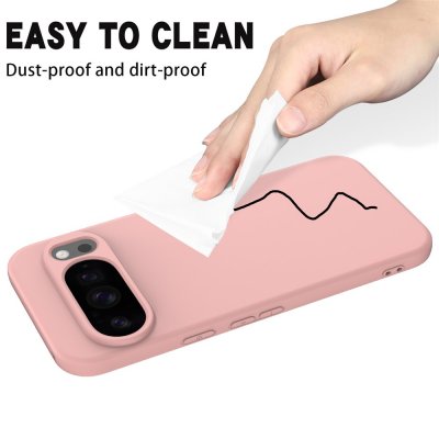 Rosa silikonskal för Pixel 10 Pro XL – lätt att rengöra och vattenavvisande