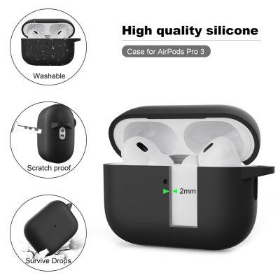 AirPods Pro 3 skyddsskal i vit silikon – mjukt och stötsäkert