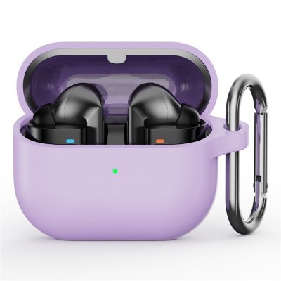 Silikonskal Samsung Galaxy Buds 3 Pro lila med karbinhake