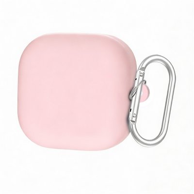Silikonskal Samsung Galaxy Buds 4 Pro rosa med karbinhake