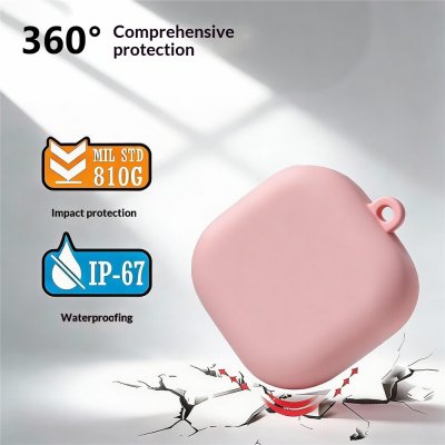 Skyddsskal Samsung Galaxy Buds 4 silikon rosa stötdämpande fodral