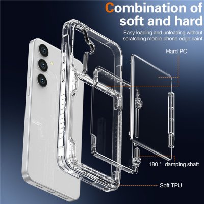 Samsung Galaxy S26 skyddsskal transparent med plats för kort