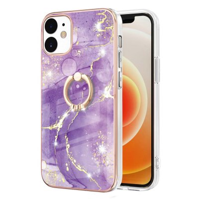 Köp Skal Med Ringhållare Iphone 12 /12 Pro Lila marmor Online