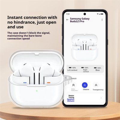 Samsung Galaxy Buds 3 FE TPU skal transparent med exakt passform