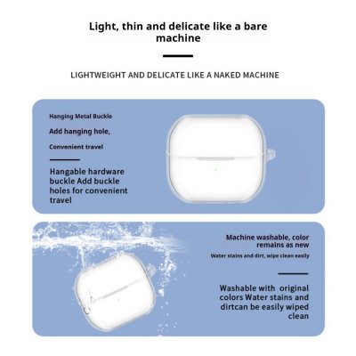 Samsung Galaxy Buds 3 transparent TPU skal lätt och slimmat skydd