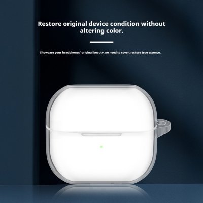 Samsung Galaxy Buds 3 FE transparent skyddsfodral kompatibelt med laddning