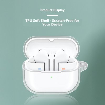 TPU skal Samsung Galaxy Buds 3 FE transparent med öppet laddningsetui