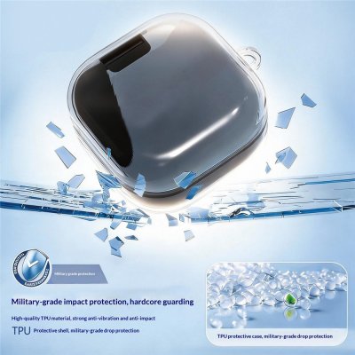 Skyddsfodral Samsung Galaxy Buds 4 Pro transparent stötdämpande TPU