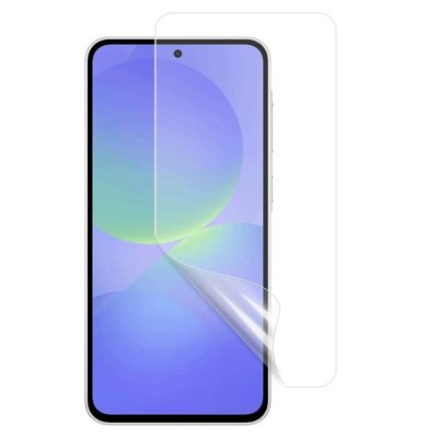 Skärmskydd monterat på Samsung Galaxy A37 som skyddar skärmen mot repor