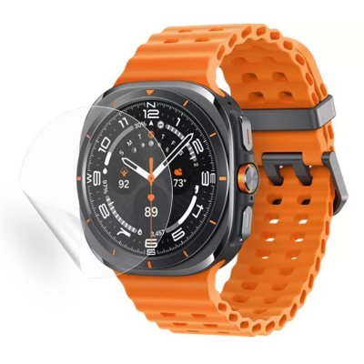 Samsung Galaxy Watch Ultra 2025 med skärmskydd – monterat skärmskydd i plast