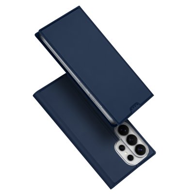 Dux Ducis Skin Pro blått läderfodral till Samsung Galaxy S26 Ultra öppet