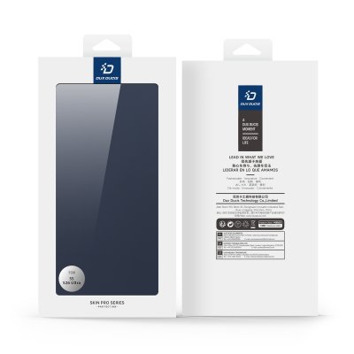 Förpackning till Dux Ducis blått läderfodral för Galaxy S26 Ultra