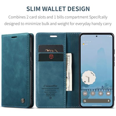 Insidan av CaseMe Slim plånboksfodral med plats för kort till Pixel 10 Pro XL