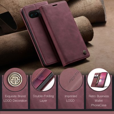 Närbild på material och finish på CaseMe Slim fodral Google Pixel 10a röd