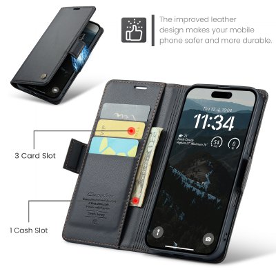Kortfack och sedelfack i CaseMe Slim fodral till iPhone 17 Air
