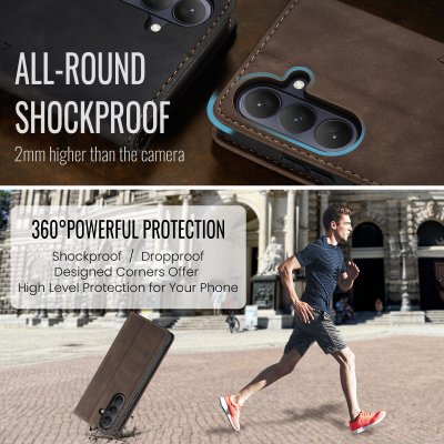 Brunt CaseMe Slim mobilfodral till Galaxy S26 – skydd för kamera och skärm
