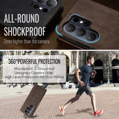 Brunt CaseMe Slim mobilfodral till Galaxy S26 Ultra – skydd runt kamera och kanter