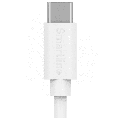 Smartline USB-C Kabel 3A 1m Vit - Techhuset.se