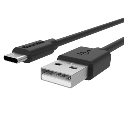 Smartline USB-C Kabel 3A 2m Svart - Techhuset.se