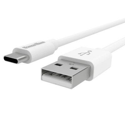 Smartline USB-C Kabel 3A 2m Vit - Techhuset.se