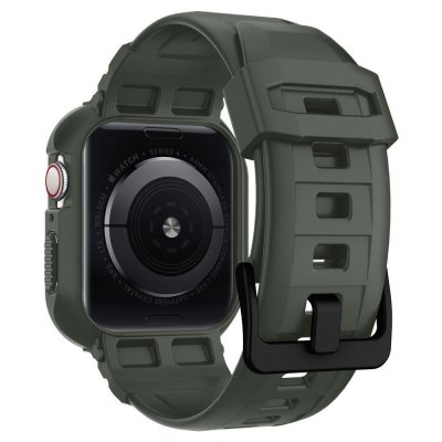 Spigen Apple Watch 44mm Case Rugged Armor Pro Military Green - Techhuset.se