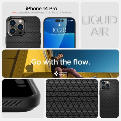 Köp Spigen iPhone 14 Pro Case Liquid Air Black Online
