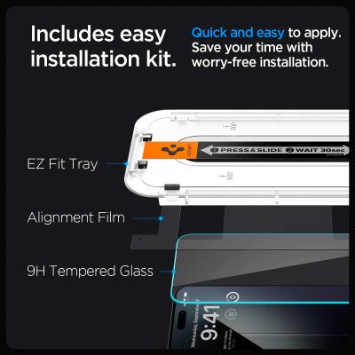 Köp Spigen iPhone 15 Screen Protector GLAS.tR EZ Fit 2-Pack Online
