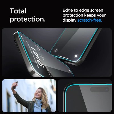 Köp Spigen iPhone 15 Screen Protector GLAS.tR EZ Fit 2-Pack Online