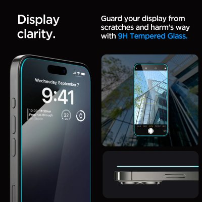 Köp Spigen iPhone 15 Screen Protector GLAS.tR EZ Fit 2-Pack Online