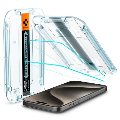 Köp Spigen iPhone 15 Screen Protector GLAS.tR EZ Fit 2-Pack Online