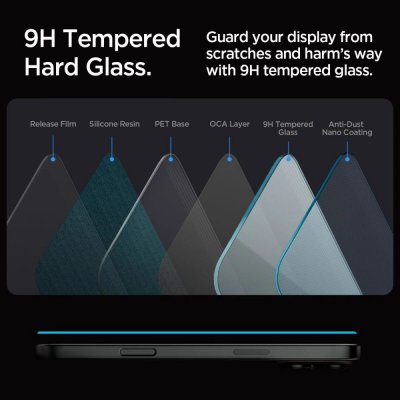 Anti-fingeravtryck och kristallklar finish – Spigen GLAS.tR EZ Fit till iPhone 17
