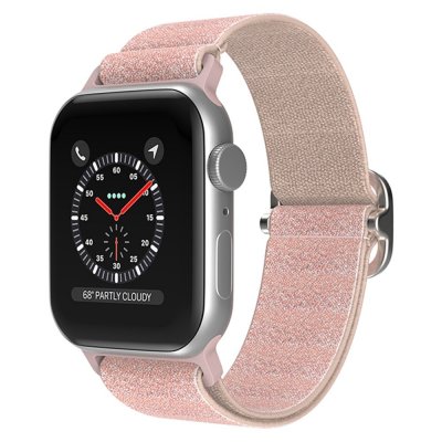 Köp Elastiskt Nylonarmband Apple Watch Ultra 2 49mm Glitter Rosa Online