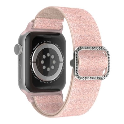 Köp Elastiskt Nylonarmband Apple Watch Ultra 2 49mm Glitter Rosa Online