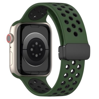 Köp Silikonarmband Sport Apple Watch Ultra 2 49mm Grön/Svart Online