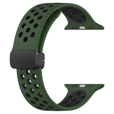 Köp Silikonarmband Sport Apple Watch Ultra 2 49mm Grön/Svart Online