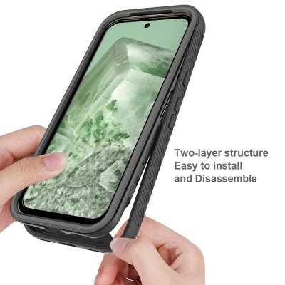 360 Full Cover Edge Case Google Pixel 8a Black