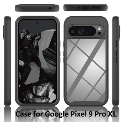 360 Full Cover Edge Case Google Pixel 9 Pro XL Svart