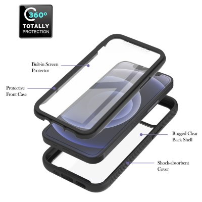 Köp 360 Full Cover Edge Case iPhone 12 Mini Black Online