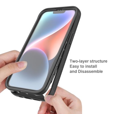 Svart 360 Full Cover skal för iPhone 17e – användarvänligt grepp