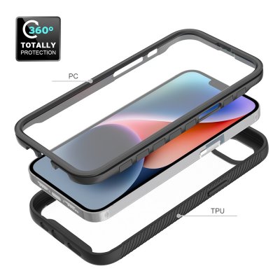 360 Full Cover Edge Case svart – tåligt skydd runt hela iPhone 17e