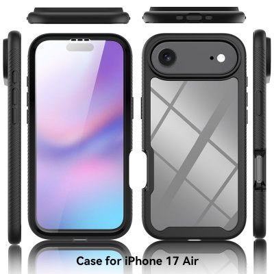 Elegant svart mobilskal i slimmad design för iPhone 17 Air
