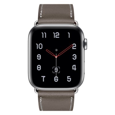 Äkta Läderarmband Apple Watch Series 10 46mm Grå