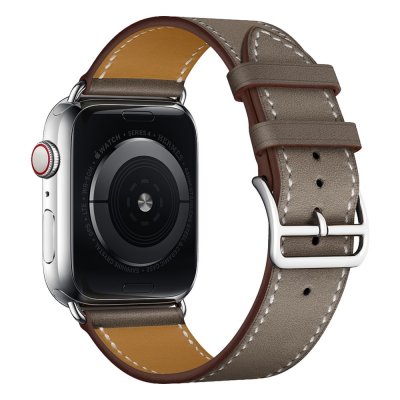 Köp Äkta Läderarmband Apple Watch Ultra 3 49mm Grå Online