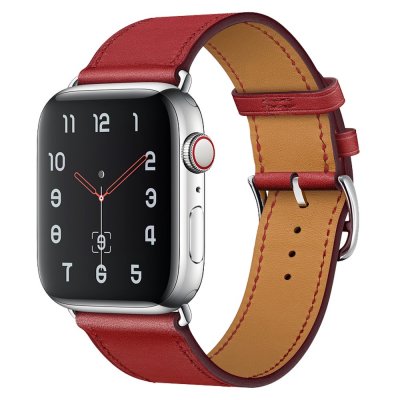 Äkta Läderarmband Apple Watch Ultra 3 49mm Röd